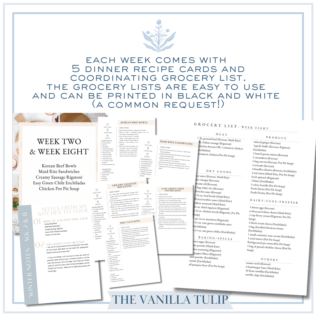 Winter Meal Plan & Crockpot Cookbook Combo