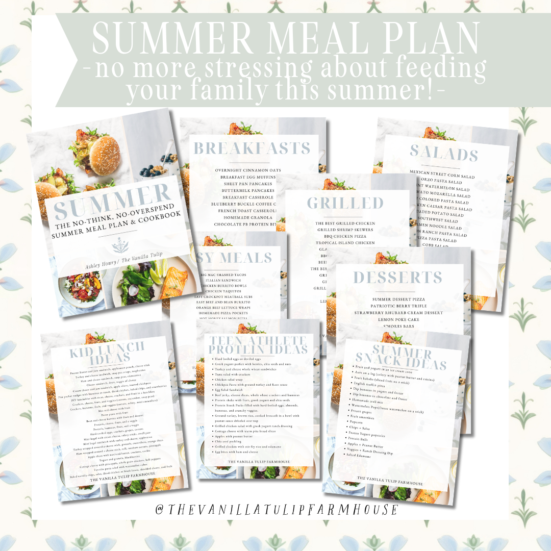 The No-Think, No-Overspend Summer Meal Plan & Cookbook- DIGITAL COPY