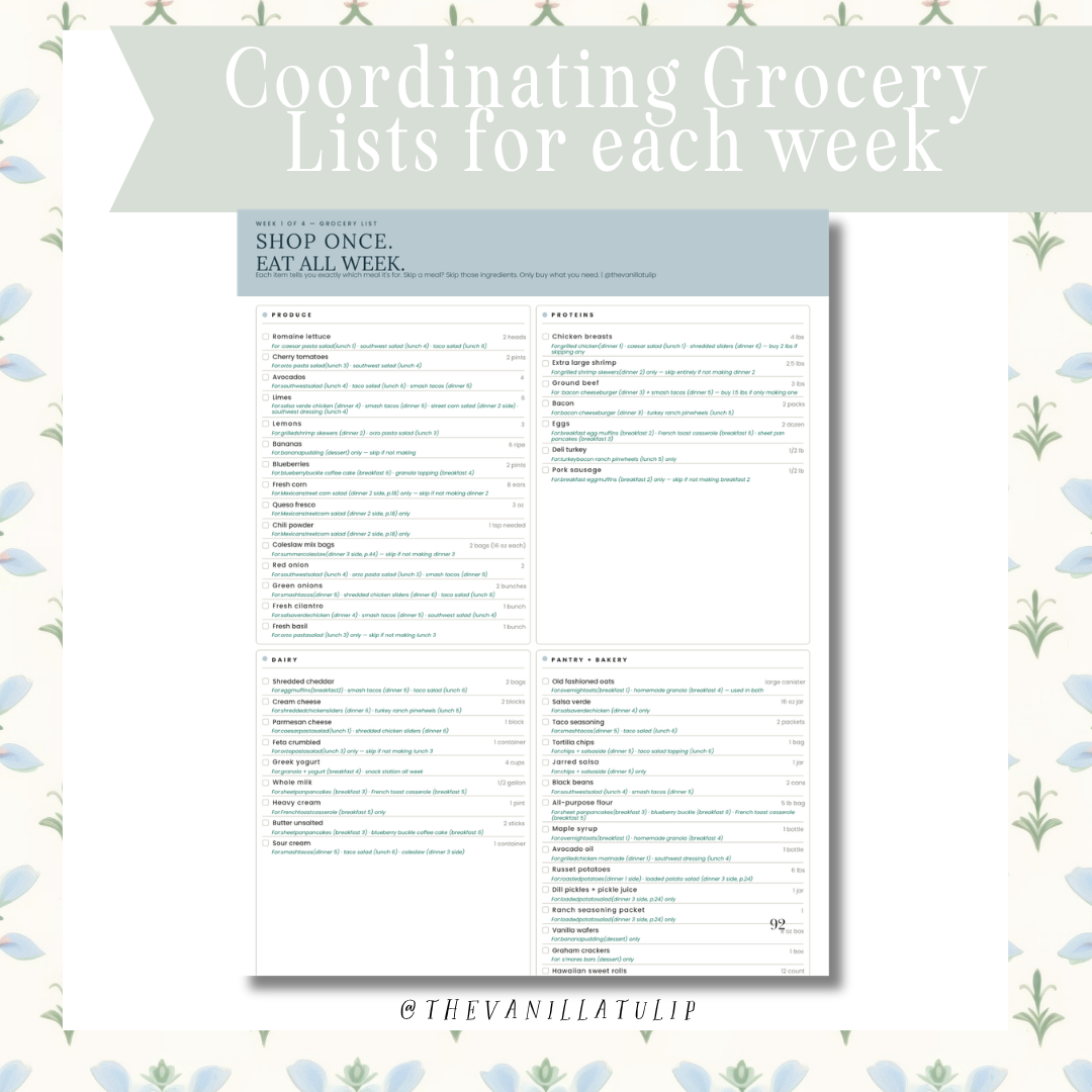 The No-Think, No-Overspend Summer Meal Plan & Cookbook- DIGITAL COPY